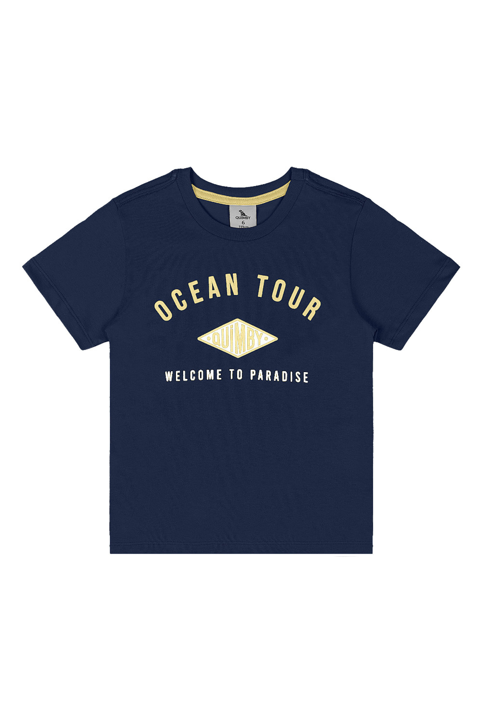 Conjunto Infantil com Camiseta e Bermuda Listrada (Azul) Quimby - Imagem 33